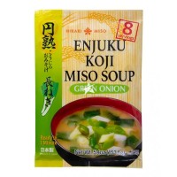 МИСО-СУП ХИКАРИ-МИСО С ЗЕЛЕНЫМ ЛУКОМ ПОРЕЙ HIKARI MISO ENJUKU KOJI MISO SOUP, 8 ПОРЦИЙ, 154 Г, ЯПОНИЯ