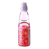 Лимонад Рамунэ с клубникой Ramune Hata Kousen, 200мл, Япония